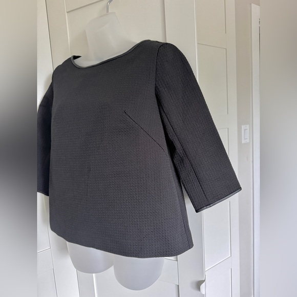 CLUB MONACO Boxy Crewneck CareerTop in Black Size Small - Picture 4 of 8
